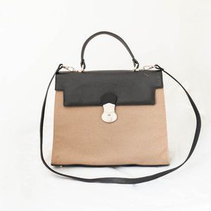 Aleda Genuine Leather and Canvas Bag  used